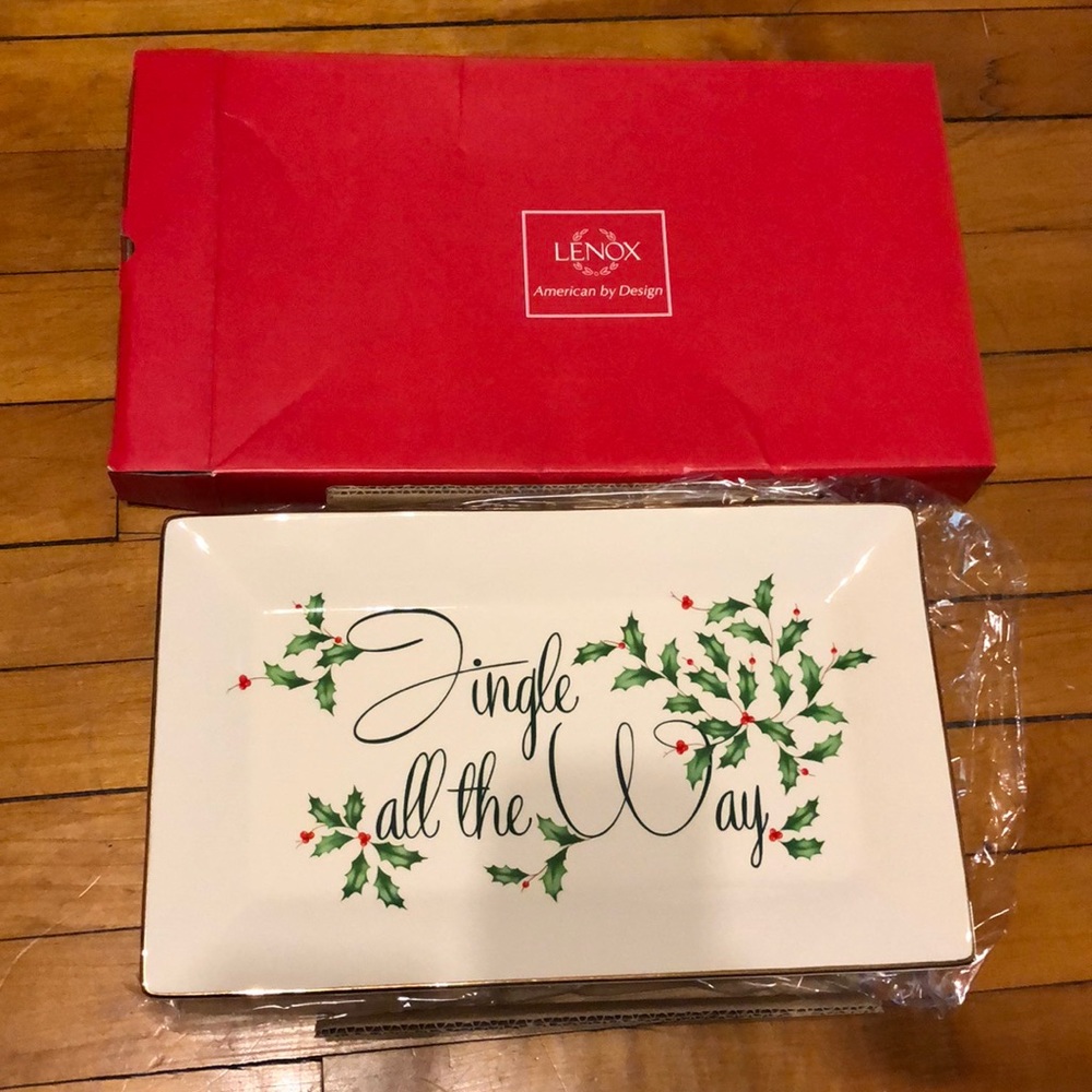 Lenox Holiday Sentiment Jingle All the Way Platter